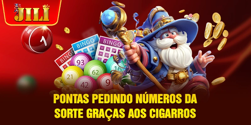 Pontas Pedindo números da sorte graças aos cigarros