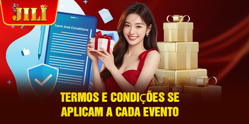 Termos e condições se aplicam a cada evento